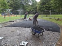 Race to lay the tarmac Outdoor Gym 2 & 3 019